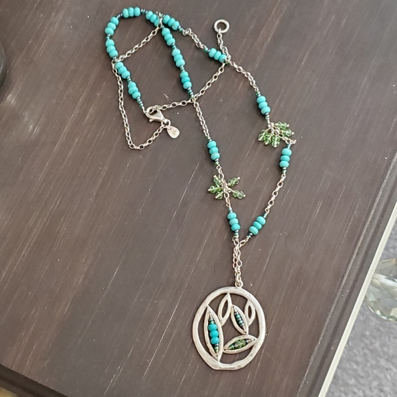 Silpada Sterling Howlite Turquoise Bead Necklace - Picture 6 of 16